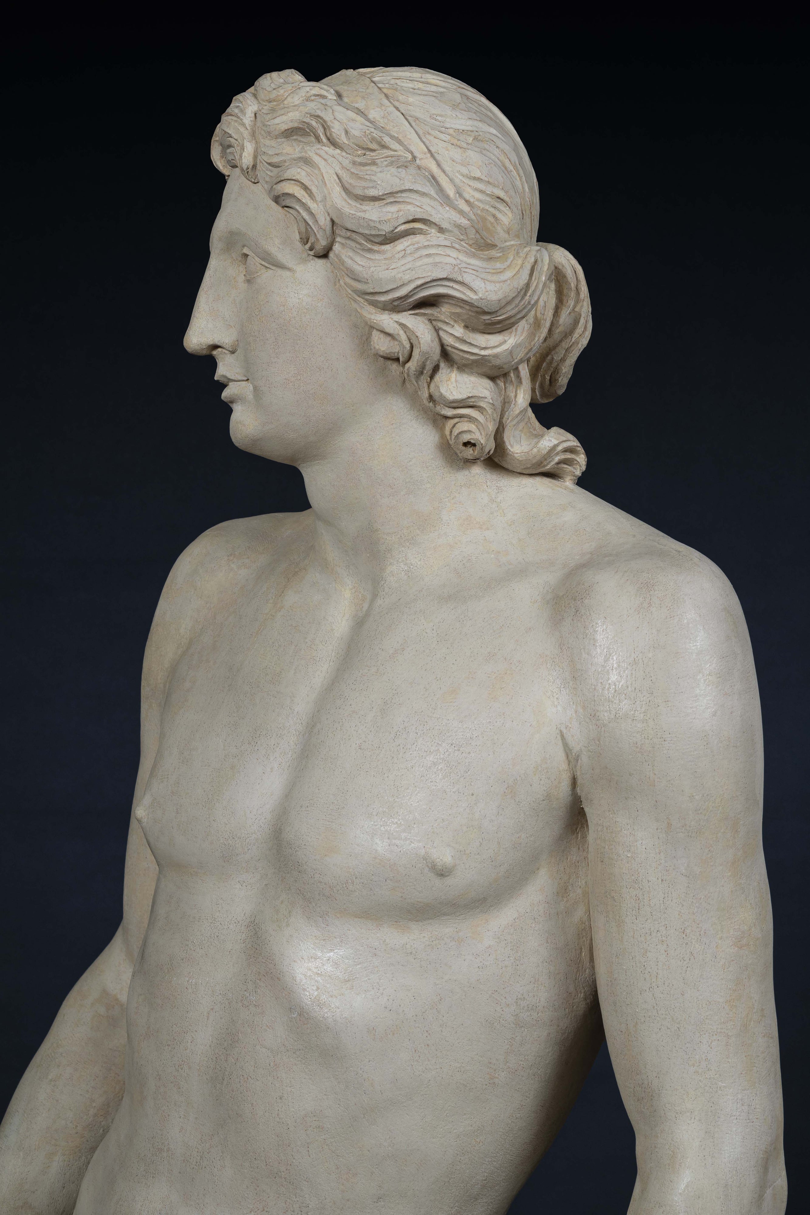 Attribué à Roman Anton Boos (1730-1810), Apollon jeune à la branche de laurier