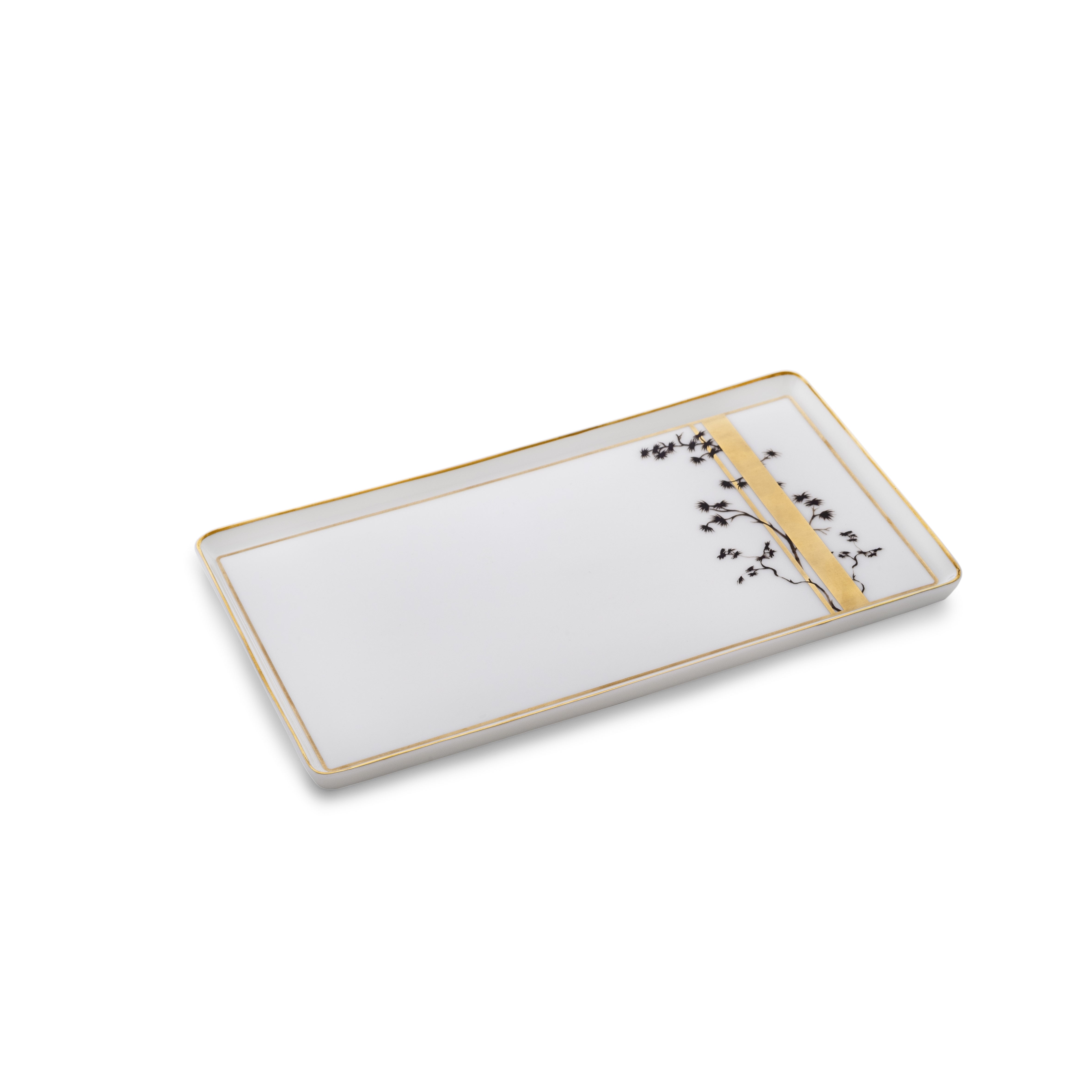 Kyoto - Big rectangular plate gold band