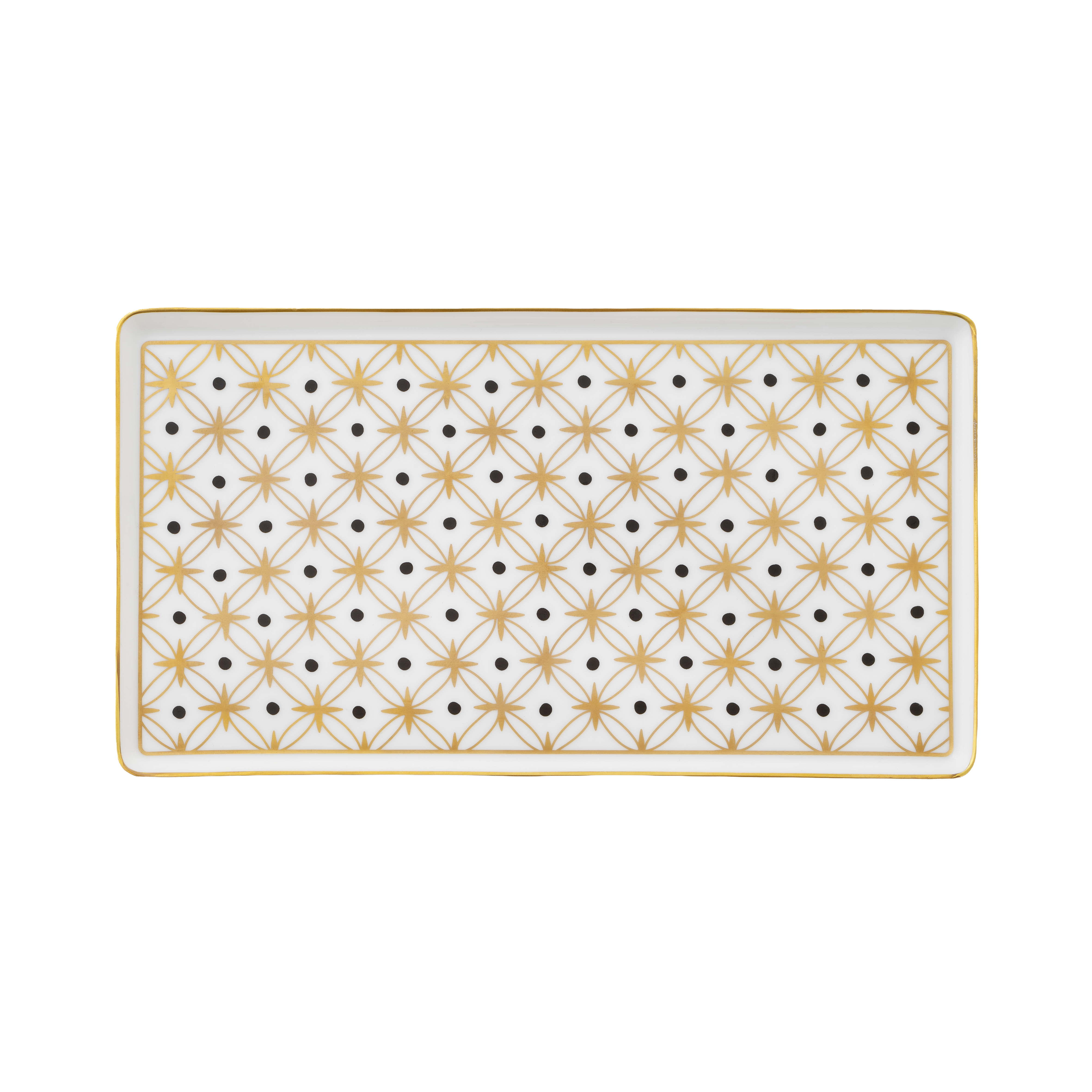 Kyoto - Big rectangular plate Gold Star