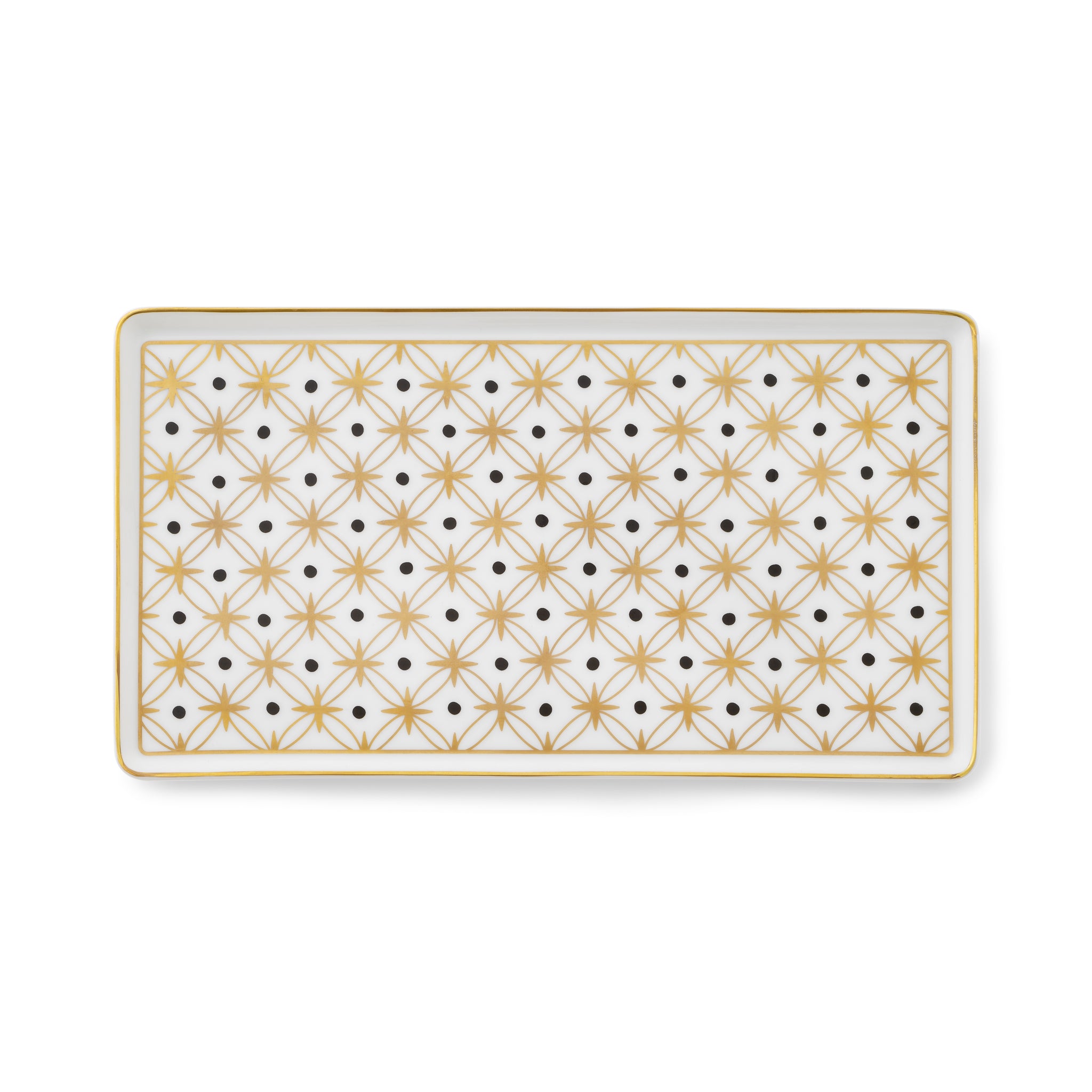 Kyoto - Big rectangular plate Gold Star