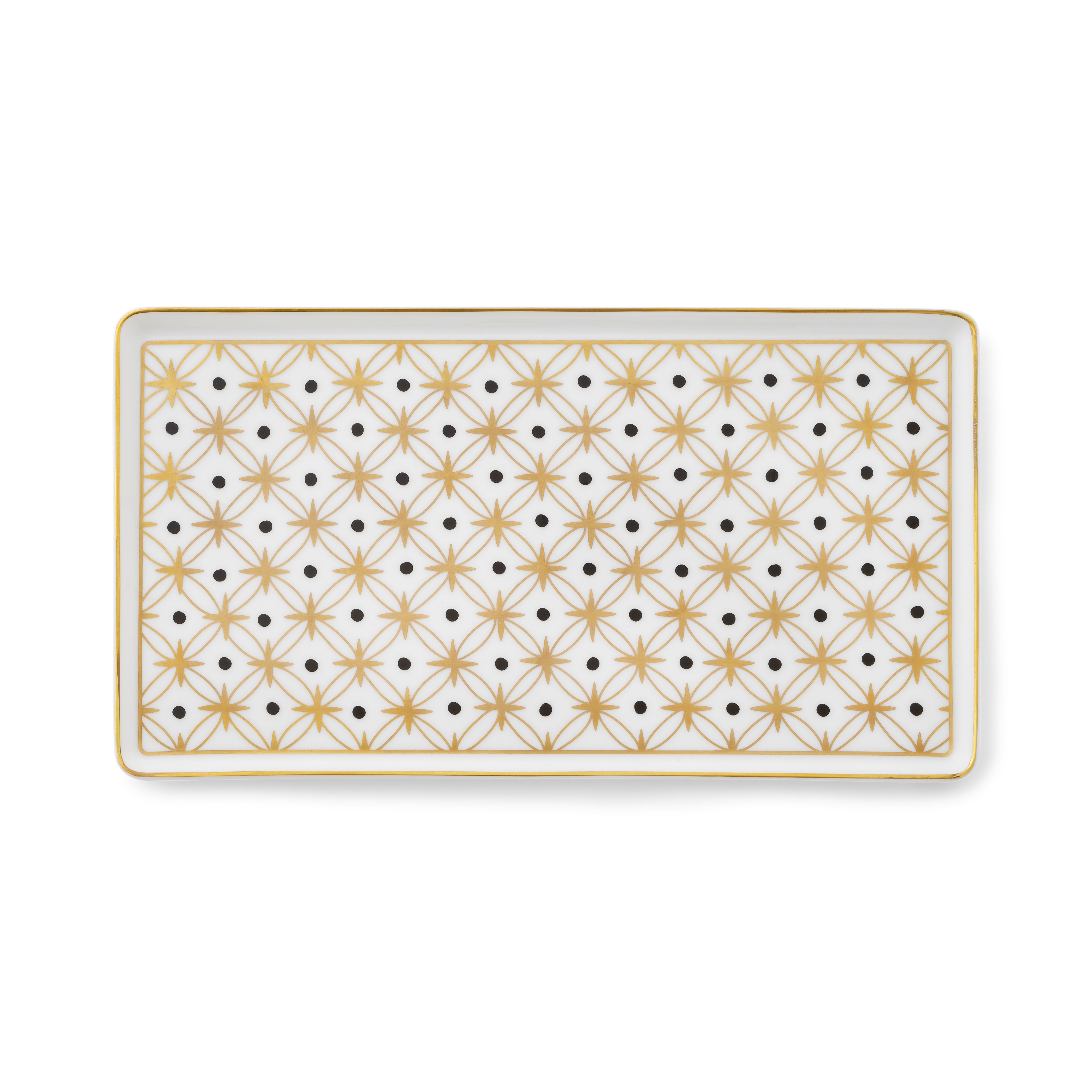 Kyoto - Big rectangular plate Gold Star