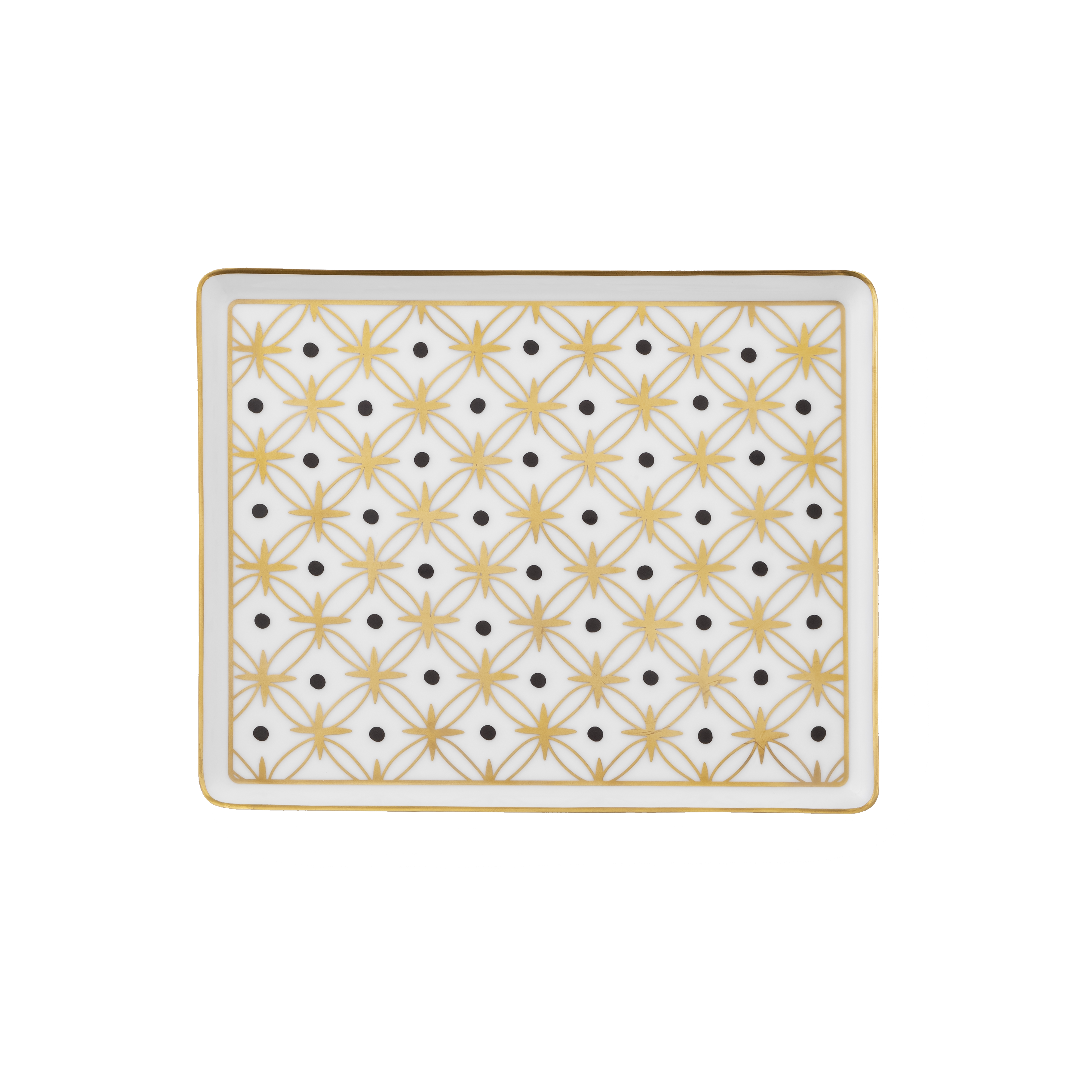 Kyoto - Small rectangular plate Gold Star