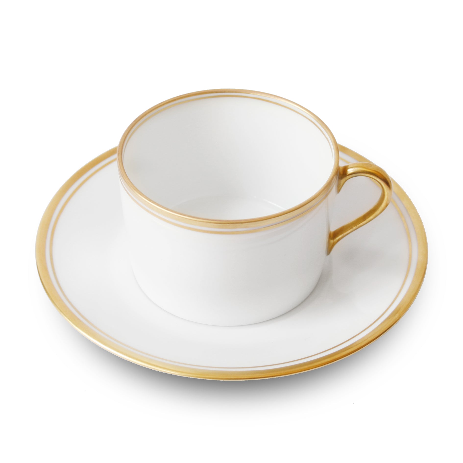 Double filet or - Tasse à thé et soucoupe