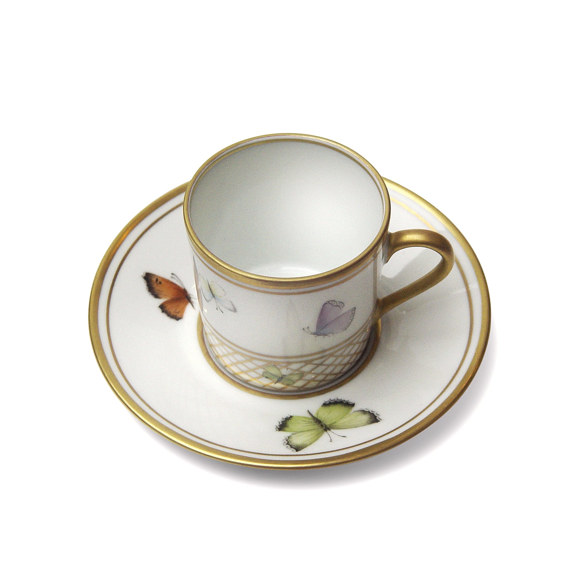 Filet à papillons - Tasse à café et soucoupe