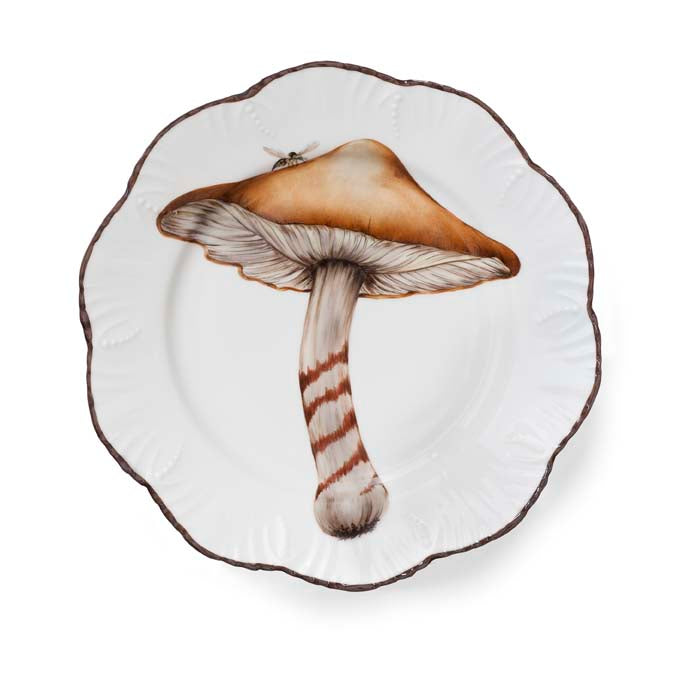 Les champignons - Set de 6 assiettes plates