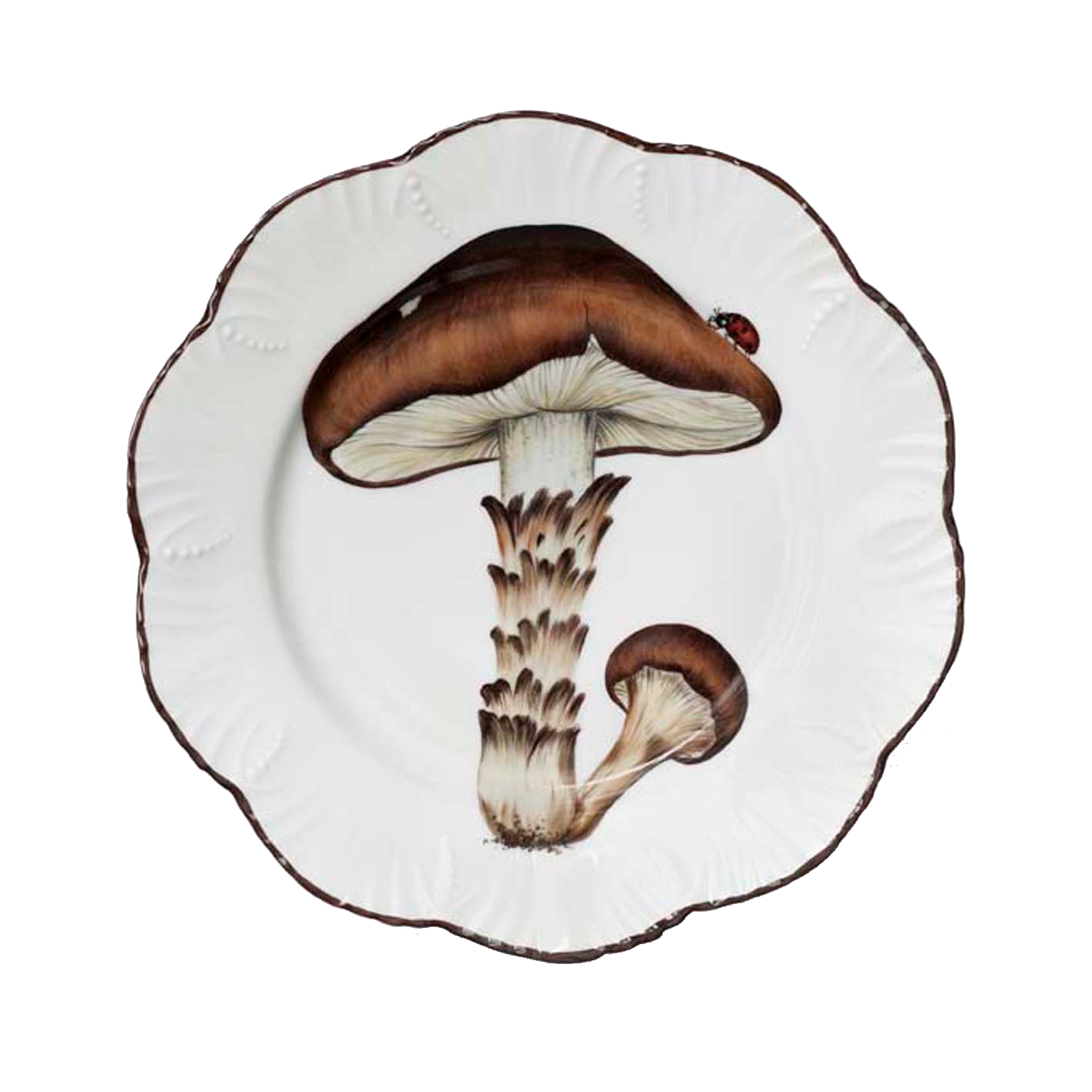 Les champignons - Set of 6 dinner plates