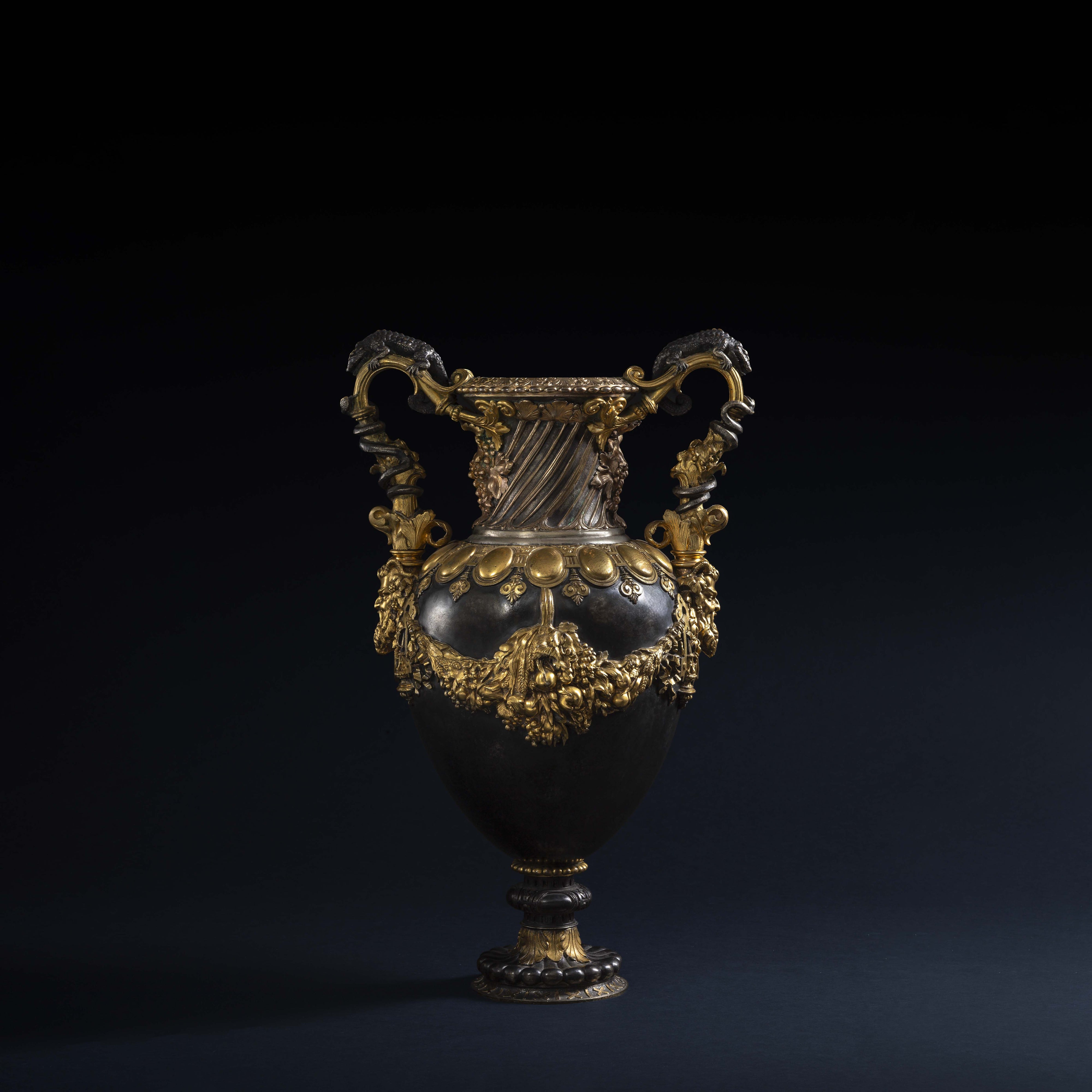 Vase aux crocodiles et aux serpents, attribué à Louis-Constant Sévin (1821-1888)