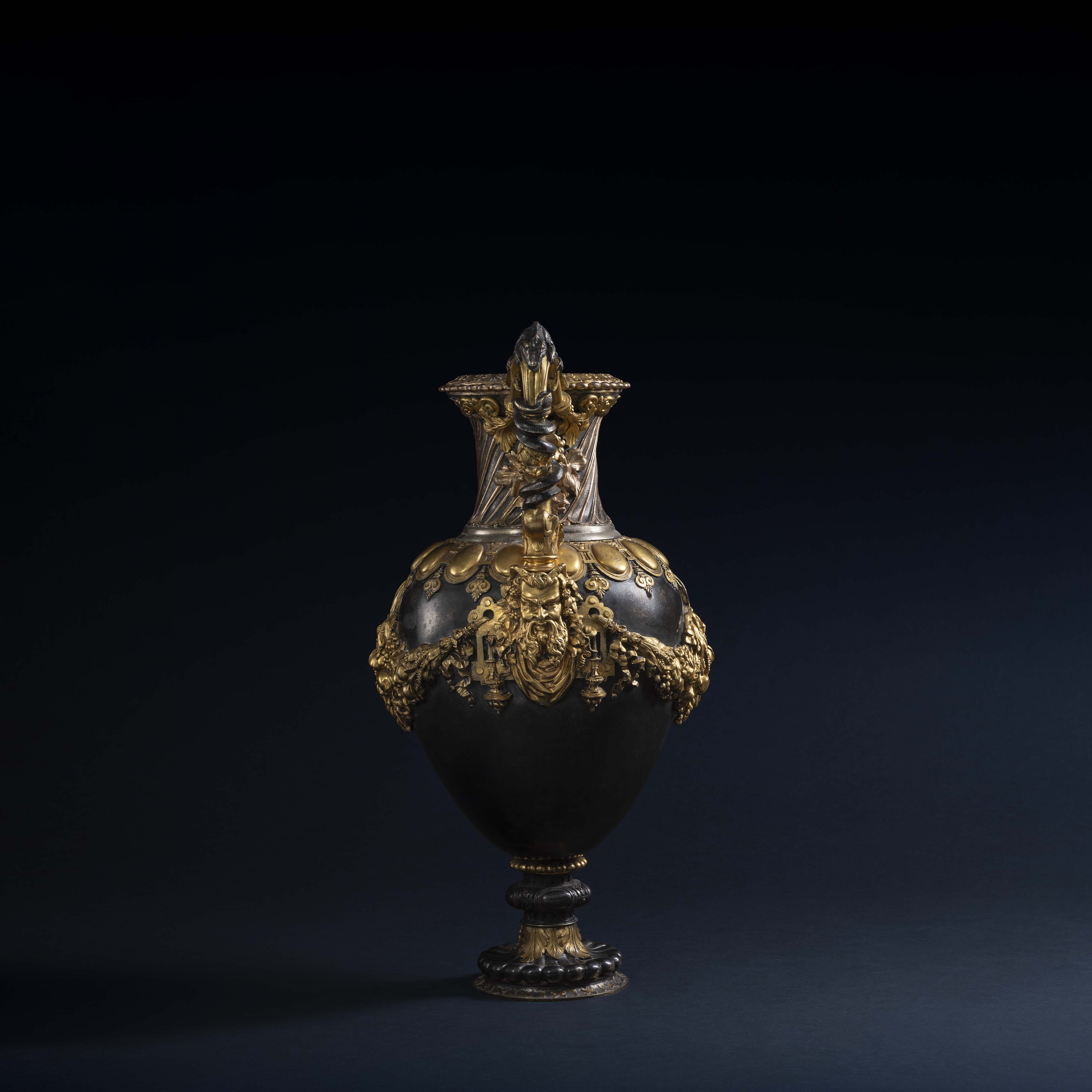 Vase aux crocodiles et aux serpents, attribué à Louis-Constant Sévin (1821-1888)