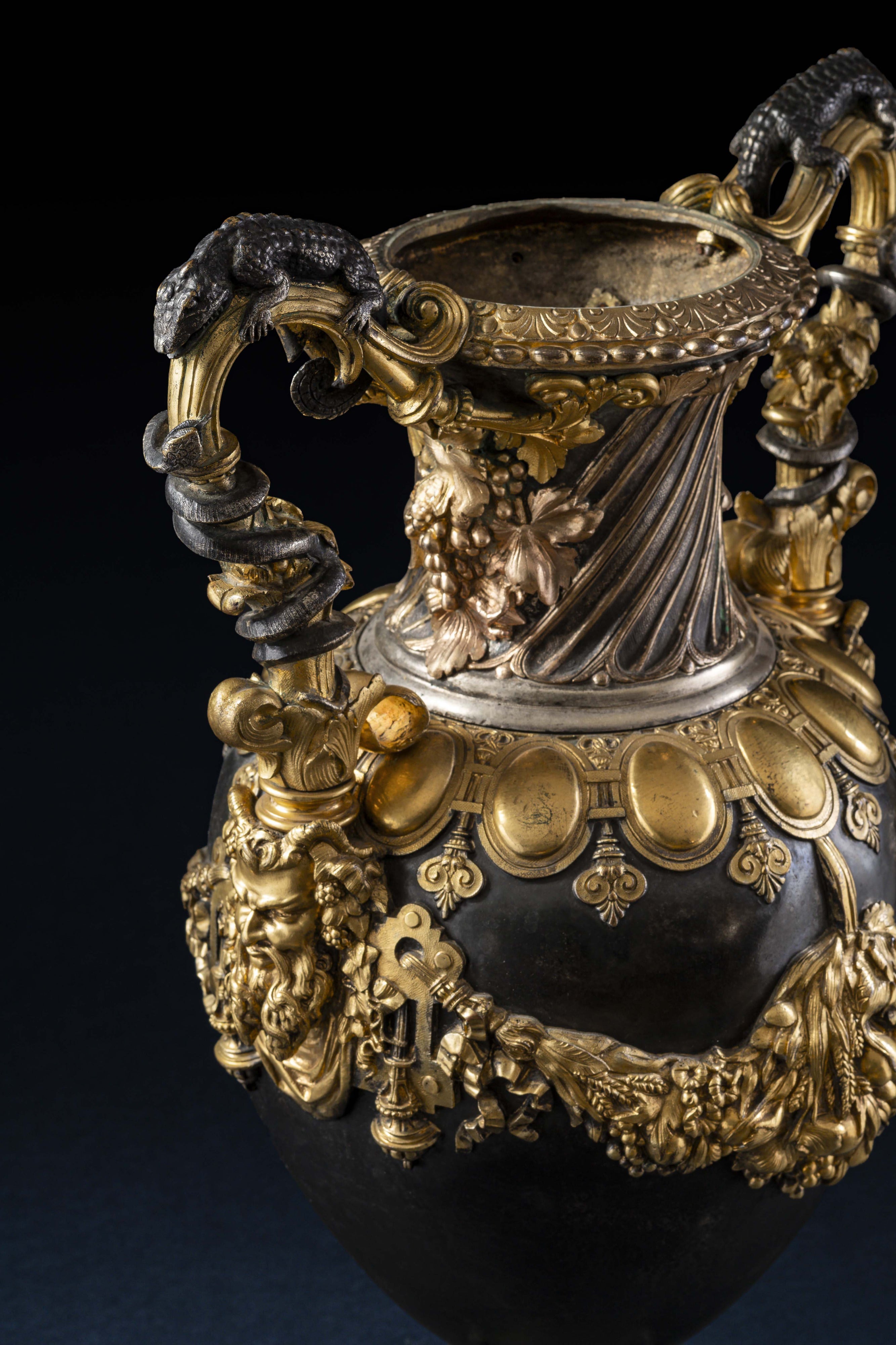 Vase aux crocodiles et aux serpents, attribué à Louis-Constant Sévin (1821-1888)