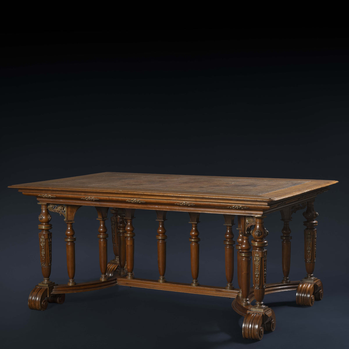 Édouard Lièvre (1829-1886), Importante table de style Renaissance, pièce unique