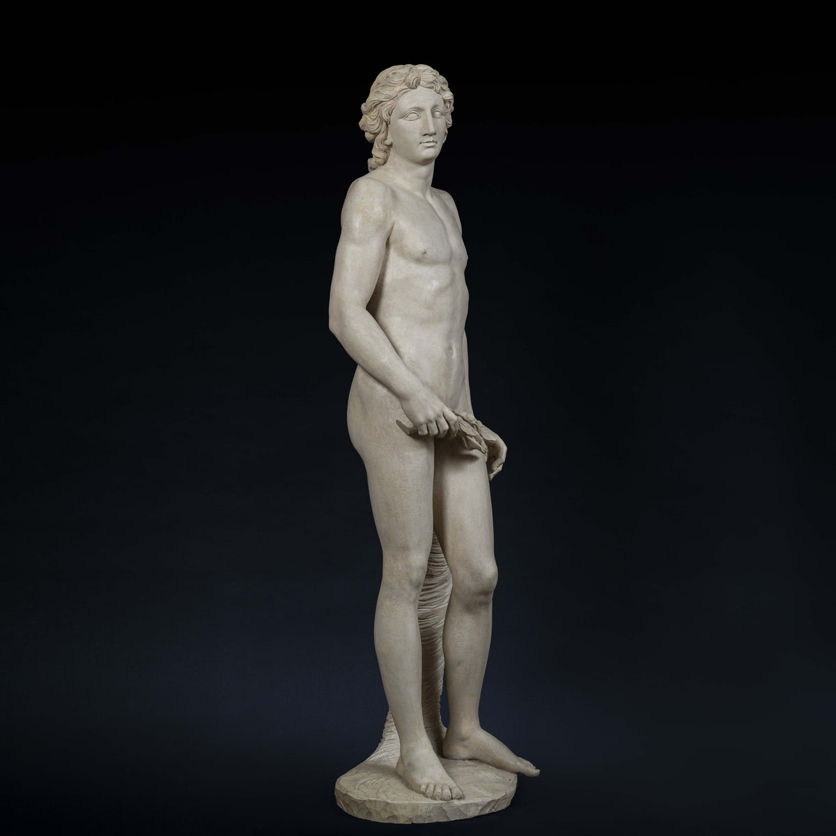 Attribué à Roman Anton Boos (1730-1810), Apollon jeune à la branche de laurier