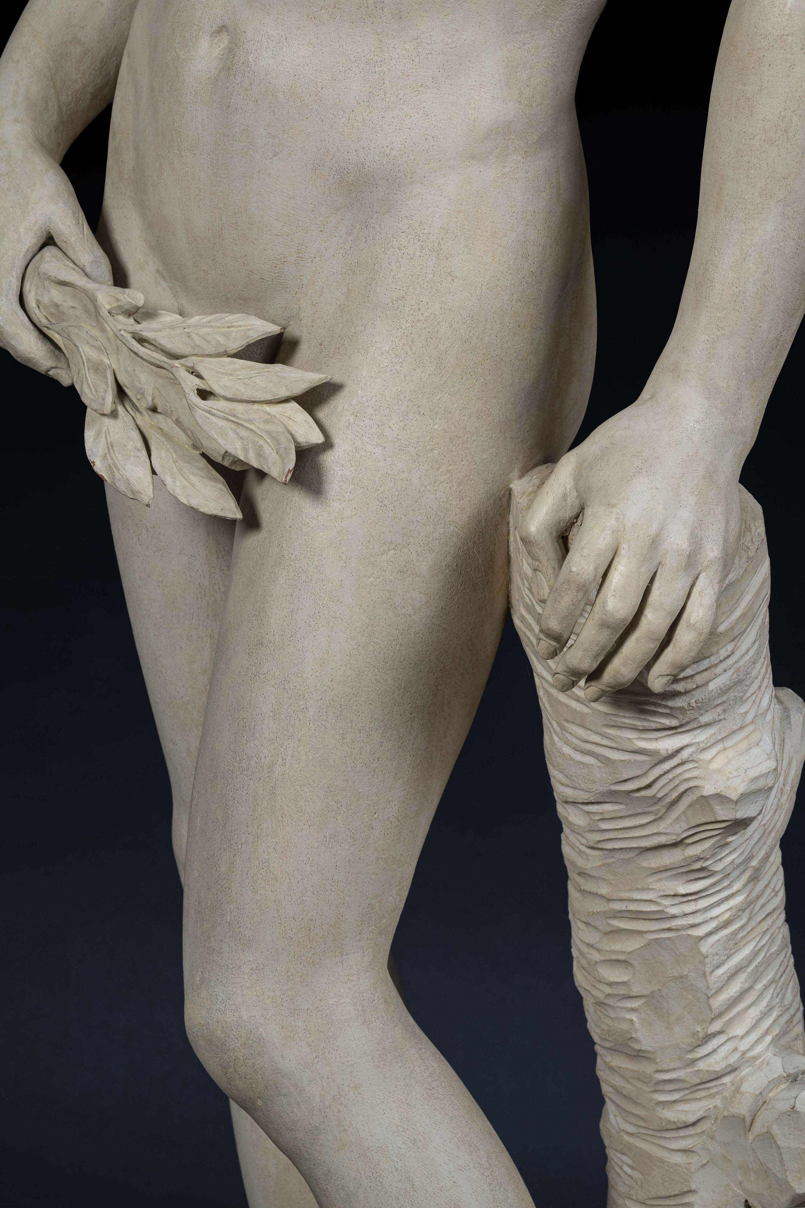 Attribué à Roman Anton Boos (1730-1810), Apollon jeune à la branche de laurier