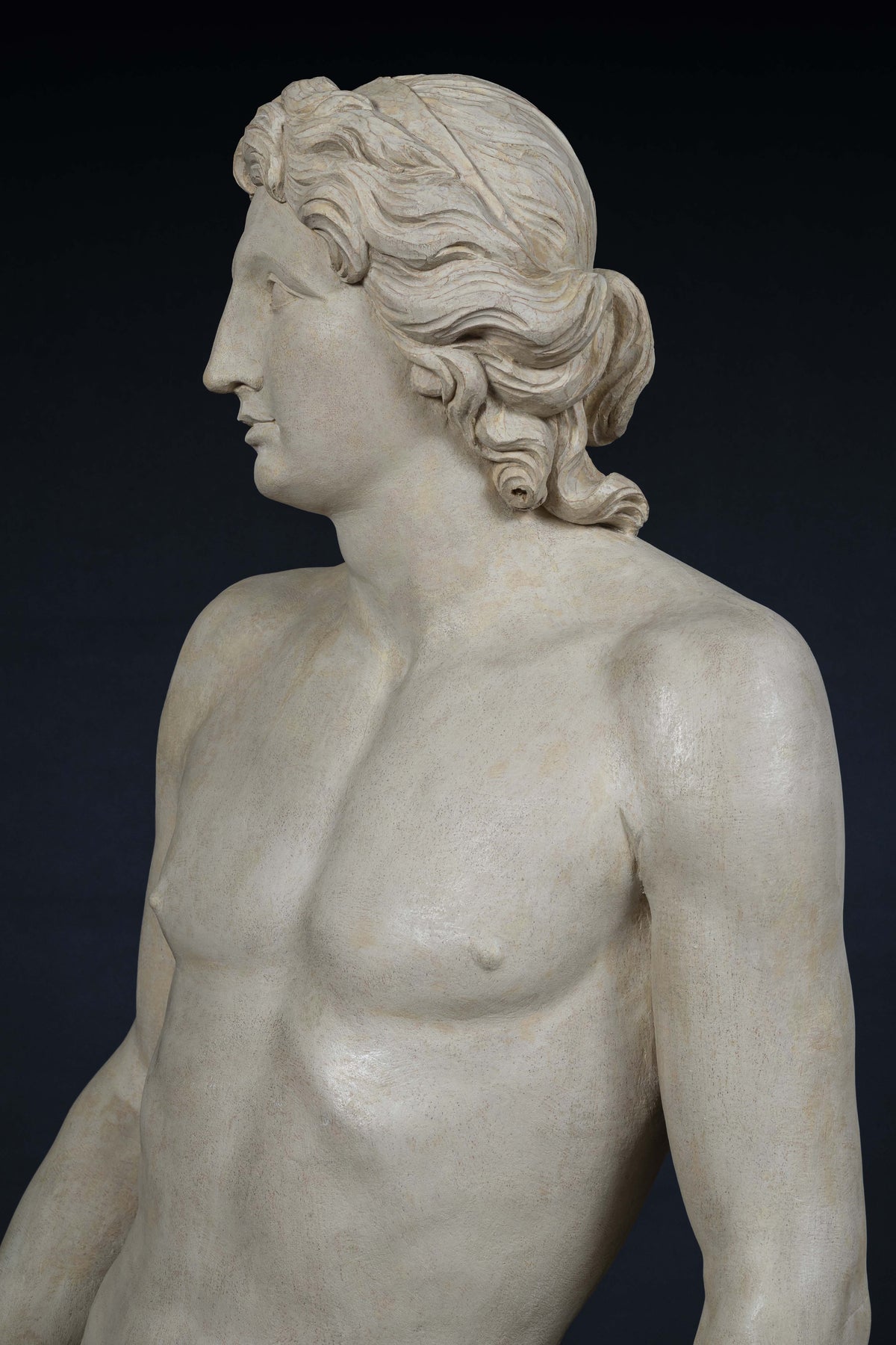 Attribué à Roman Anton Boos (1730-1810), Apollon jeune à la branche de laurier